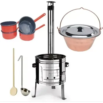 kotlíky Kotlíkový set Párty Echo měď 42 cm s poklicí FULL