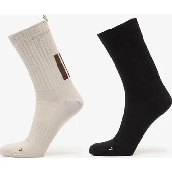 Pánské ponožky Ponožky adidas x entire studios Regular Socks 2-Pack Black/ Light Brown XL