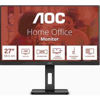 Monitor AOC MT IPS LCD WLED 27" 27E3QAF - IPS panel, 1920x1080, D-Sub, HDMI, DP, repro, pivot