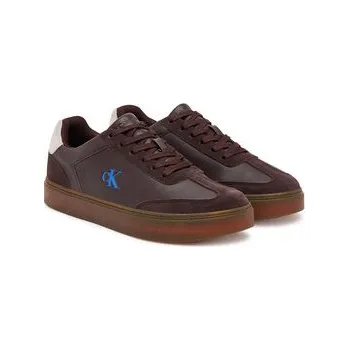 Pánská móda Sneakersy Calvin Klein Classic Cupsole Laceup Wt Mix YM0YM01429 Hnědá 45