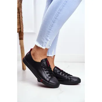 Dámské tenisky Dámské Kožené Tenisky Big Star GG274005 Barva: Černá, Velikost: 37