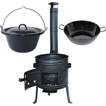 kotlíky Kotlíkový set Párty 2 v 1 smalt 42 cm hluboká pánev