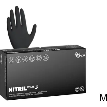 Rukavice na úklid Rukavice NITRIL IDEAL3 M, nepudrované, 100 ks, černé