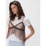 Reserved - Tričko s ozdobným detailem - bílá - 092HT-00X - 092HT-00X-M