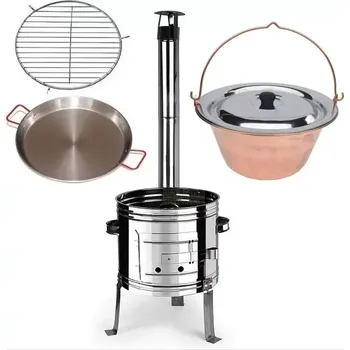 kotlíky Kotlíkový set Párty Echo měď 36 cm s poklicí 3 v 1