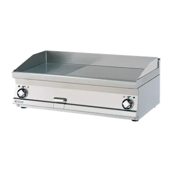 Kuchyňský gril FTLT-610ETS - Grilovací deska 100x45 el. chrom. hladká, bez pod. 400 V
