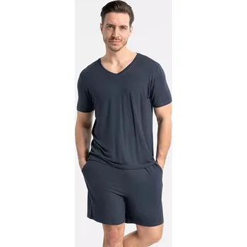 Pánské bambusové pyžamo Xavier krátké šedé S