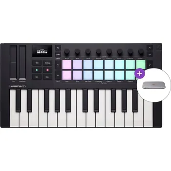 Master keyboard Novation Launchkey Mini 25 MK4 SET Black MIDI keyboard