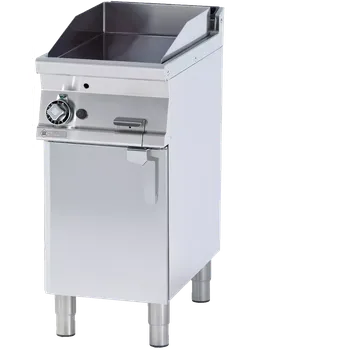 Kuchyňský gril Grilovací deska 36x51 plynová chromovaná hladká s podestavbou | RM - FTL-74GS