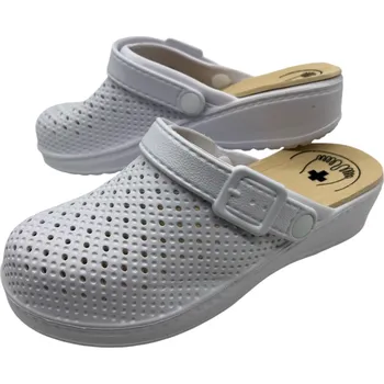 Dámské pantofle Minke Dámské bílé pantofle 16 Barva: Bílá, Velikost: 42