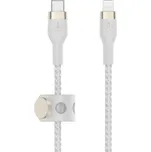 Belkin BOOST CHARGE™ Lightning/USB-C kabel, 3m, bílý - odolný PRO Flex CAA011bt3MWH