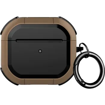 Pouzdro na mobilní telefon Odolný obal se zesílenými rohy pro AirPods 4 - hnědý