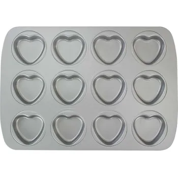 Nádoba na pečení PME Forma na muffiny Srdce 12ks