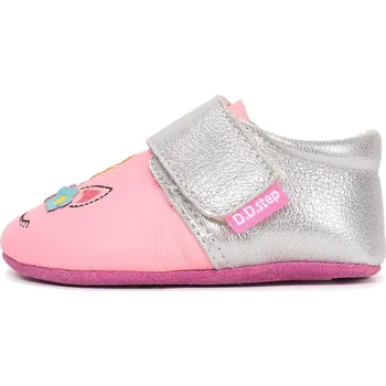 Capáčky D.D.step Barefoot capáčky K1596-61702 růžový jednorožec Velikost: 12-18m