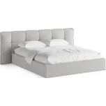 Šedá čalouněná dvoulůžková postel s úložným prostorem s roštem 180x200 cm Eric – Micadoni ID_1900998