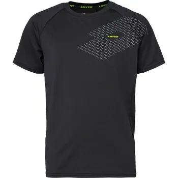 Chlapecké tričko Chlapecké triko Lotto ALETTO 116/122 Černá, Šedá, Žlutá