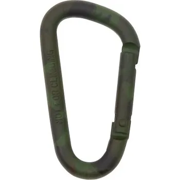 Jištění Hliníková karabina, MFH, Camo, 10 ks, 5x5