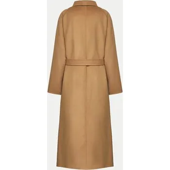 Dámský kabát Tommy Hilfiger Curve Vlněný kabát WW0WW37520 Hnědá Regular Fit 48