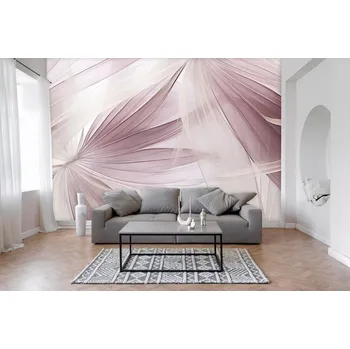 Fototapeta Fototapeta na zeď - Listová harmonie růžová Typ: Vliesová