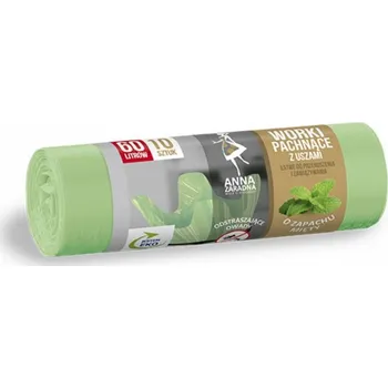 Pytle na odpadky Anna Zaradna Pytle na odpadky s uchy ANNA ZARADNA, vůně máty, 60 l, 10 ks, máta