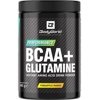 Aminokyselina BodyWorld BCAA + Glutamine 480 g, pomeranč