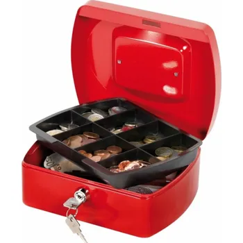 Pokladnička Q-Connect Q-CONNECT pokladnička, střední, 205x85x160mm, červená