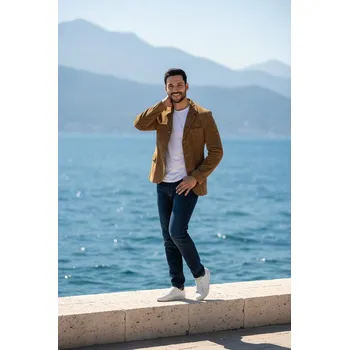 Pánské sako Snaha Jihlava Pánské sako z pravé kůže velikost 50 Nové