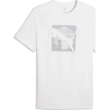 Pánské tričko Pánské triko Puma GRAPHIC FOIL TEE XXL Bílá, Šedá