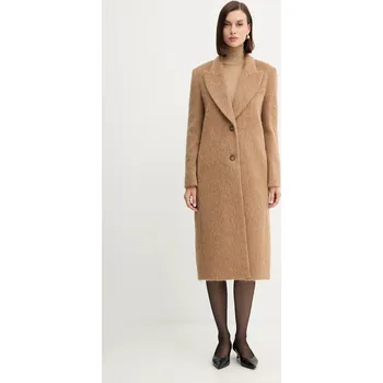 Kabát s příměsí vlny Twinset 252TT2220 béžová 80X, vel. 34