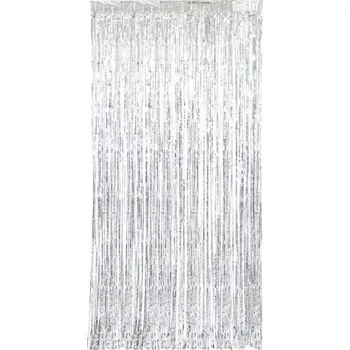 Párty závěs stříbrný 1 m x 2 m 16838