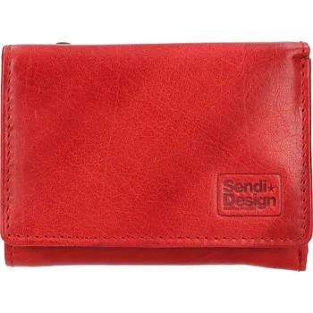 Peněženka Menší dámská kožená peněženka SendiDesign Clio - červená