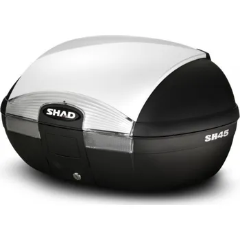 Zavazadlo na motocykl Vrchní kufr na motorku s barevným krytem SHAD SH45 bílá pro KTM Super Adventure 1290 / R / S