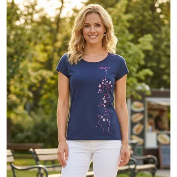 Dámské tričko Dámské triko ALTISPORT ALW133122 PŮLNOČNÍ MODRÁ/RŮŽOVÁ S