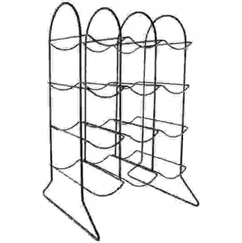 Stojan na víno Stojan na víno kovový černý 12 lahví