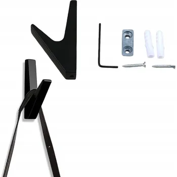 Věšák 3x VĚŠÁK NA OBLEČENÍ DO PŘEDSÍNĚ HÁČEK NA ZEĎ ČERNÝ PRO LAMELY LOFT