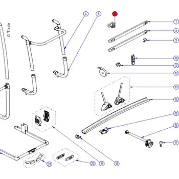 Příslušenství ke střešnímu nosiči Thule G2 Horní fixační kit 2x