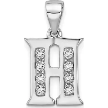 Přívěsek Argento 84938 Stříbrný přívěsek - písmeno H, čiré kulaté zirkony