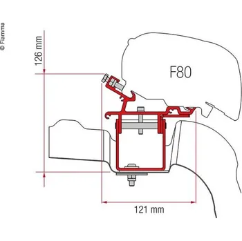 Markýza Fiamma Adaptér F65/F80 UK Verze