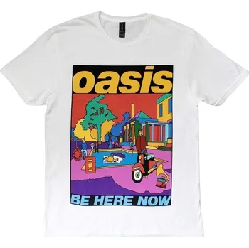 Pánské tričko Oasis Tričko Be Here Now Illustration Unisex White M