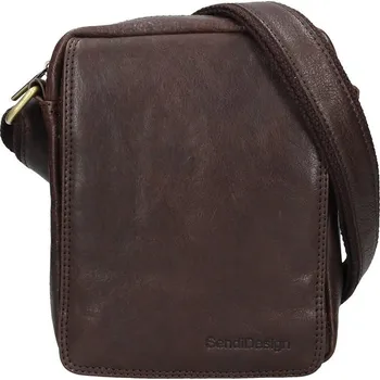 Pánská aktovka Pánská kožená taška přes rameno SendiDesign Danet - tmavě hnědá