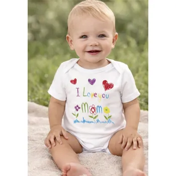 LULLABY Body pro miminka- Miluji tě Mami, krátky rukáv Velikost: 68 (4-6m)