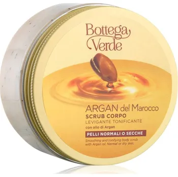 Tělový peeling Bottega Verde Argan del Marocco vyhlazující tělový peeling s arganovým olejem 200 ml