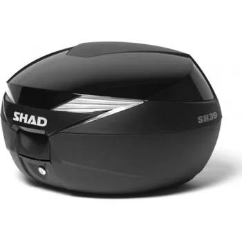 Zavazadlo na motocykl Vrchní kufr na motorku s barevným krytem SHAD SH39 Lesklá černá pro DUCATI Multistrada V4 / V4S / Sport 1158