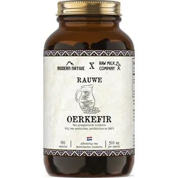 Modern Native Lyofilizovaný raw kefír, 180 kapslí tradičně fermentovaný raw kefír v kapslích, 36hodinové kvašení, 500 mg v kapsli