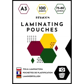 Laminovací fólie Lesklá laminovací Fólie A3 Hexagon