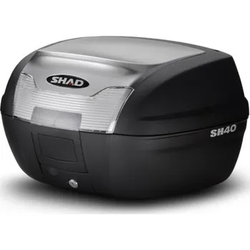 Zavazadlo na motocykl Vrchní kufr na motorku s barevným krytem SHAD SH40 stříbrná pro CFMOTO 700 CL-X Sport