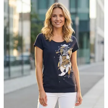 Dámské tričko Dámské triko ALTISPORT ALW084120 NÁMOŘNÍ MODRÁ/ZLATÁ XS