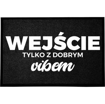 VSTUPNÍ ROHOŽKA 40X60 CM ČERNÁ DO DOMU S HUMOREM – JEN S DOBROU NÁLADOU