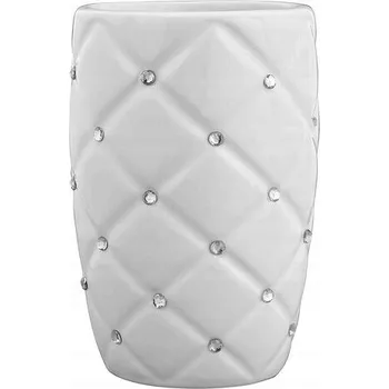 Držák na kartáček Keramický kelímek / nádobka do koupelny na zubní kartáčky s krystalky