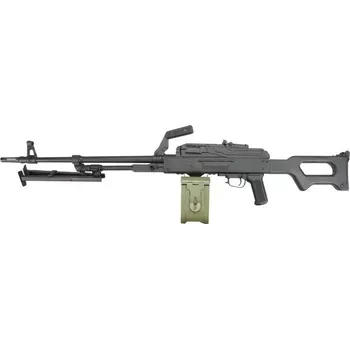 Airsoftová zbraň Airsoftový kulomet PKM - celokov, černé pažbení, A&K